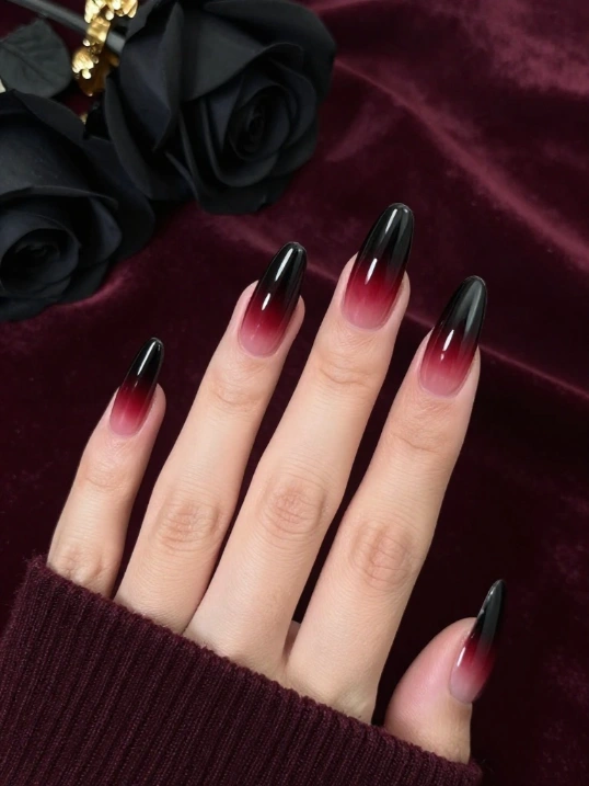 Vampy Ombre Nails