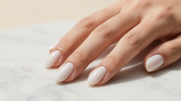 Milky White Nails