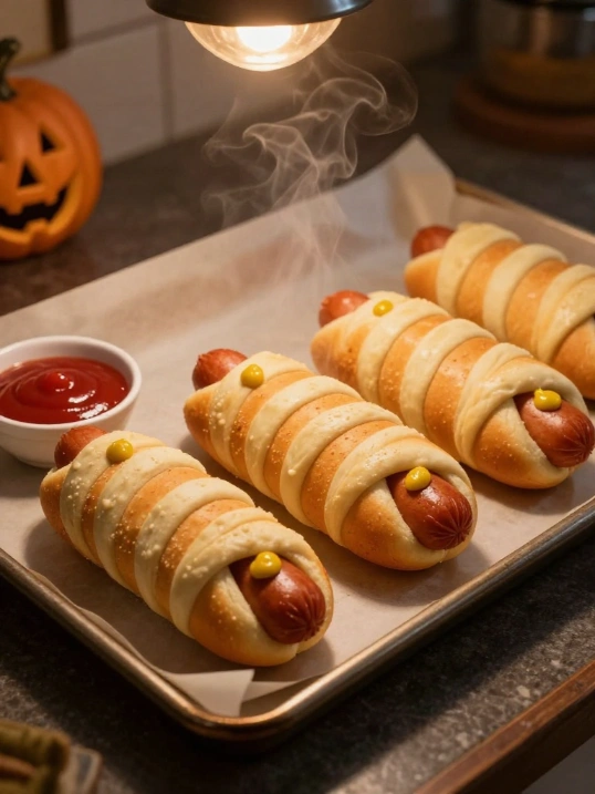 Halloween Mummy Hot Dogs