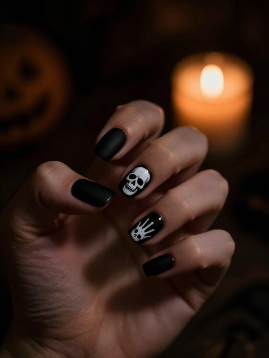 Black Halloween Nail Ideas