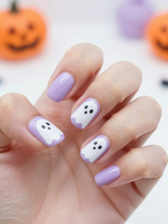 Ghost Nail Designs for October