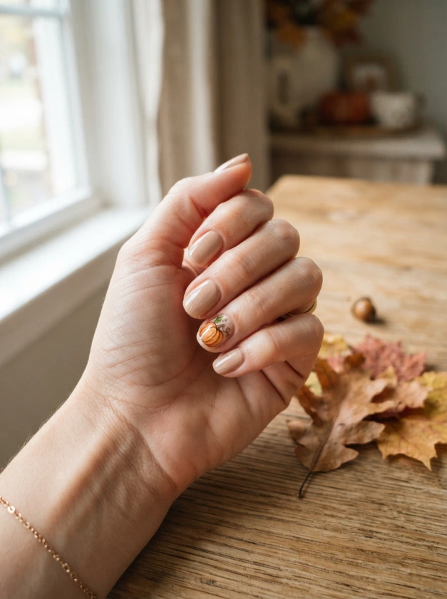 Cute Pumpkin Nail Designs